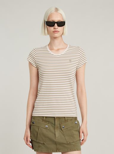 Stripe Eyben Slim V-Neck Top 2.0